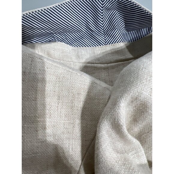 British Khaki Authentic Vintage Women's M Creme Blazer - Picture 9 of 10